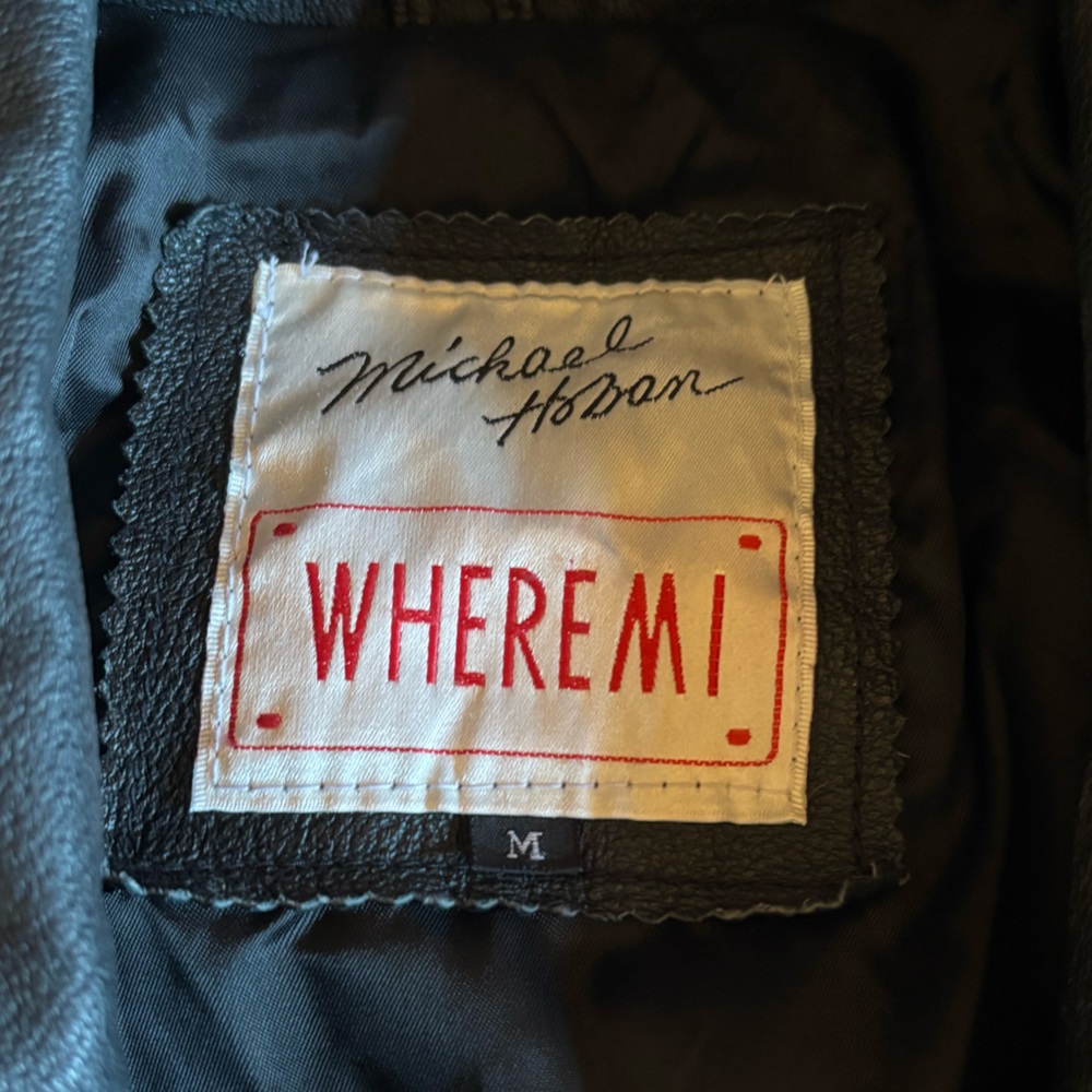 Michael Hoban WHEREMI Classic Vintage Leather “8 Ball” Jacket - Picture 3 of 6